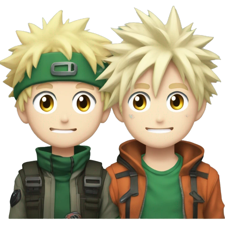 bakugo and deku from my hero acadamia emoji