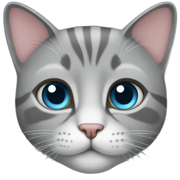 Gray cat emoji