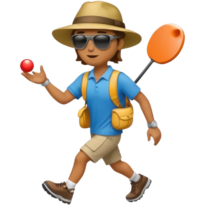 Disc golfing emoji