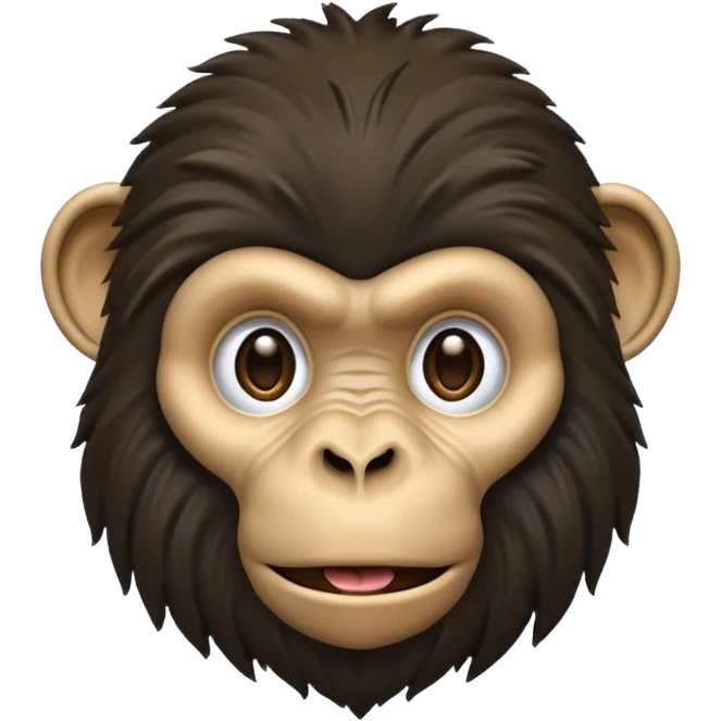 black neanderthal monkey emoji