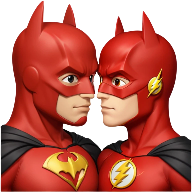 Batman and The Flash kiss emoji