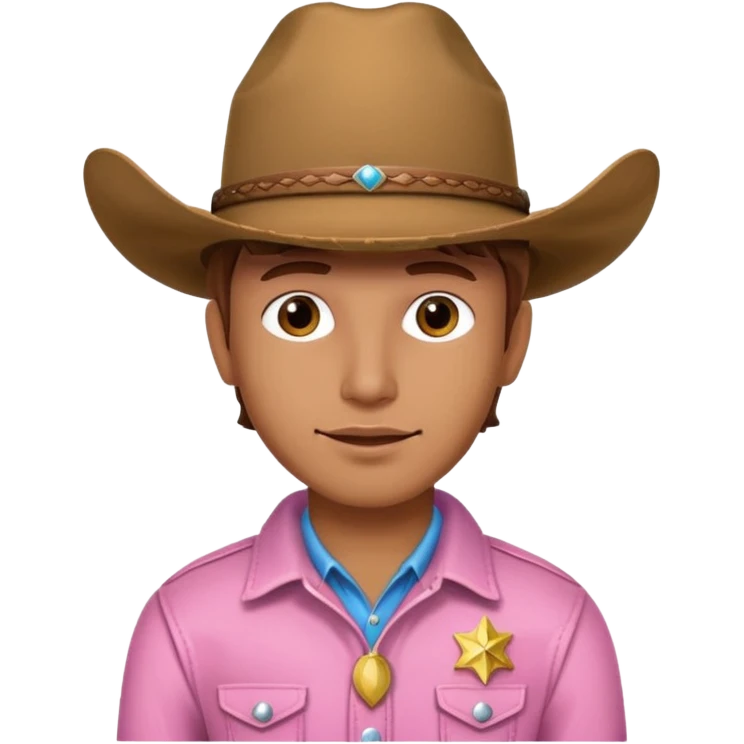 pink cowboy male emoji