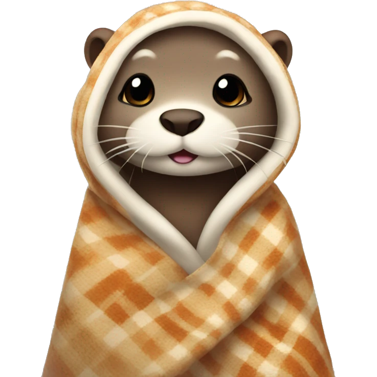 otter cozy in blanket emoji