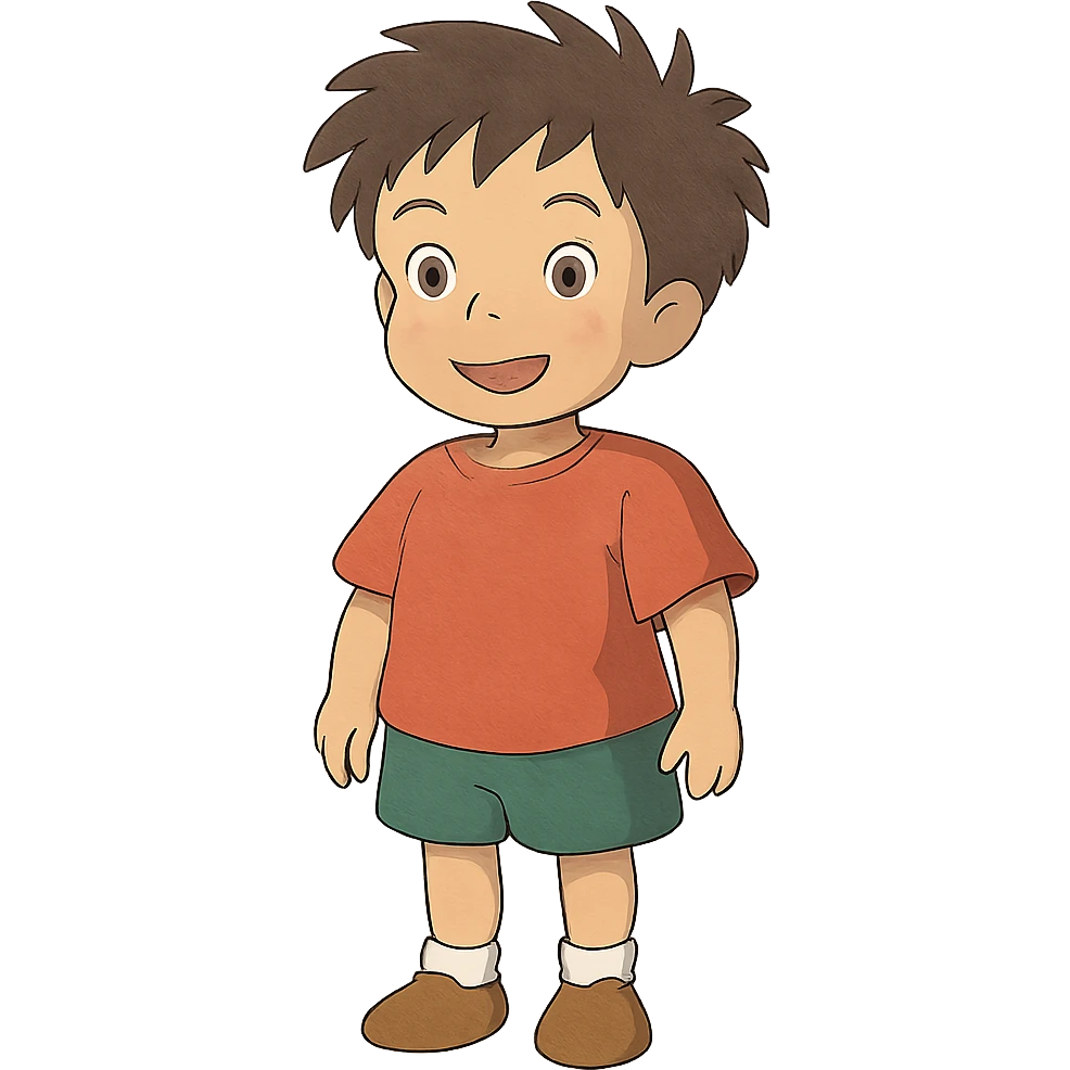 ghibli style kid emoji