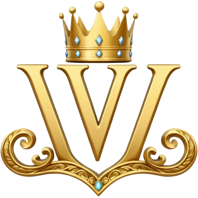 Letter v Vít crown Simple one emoji
