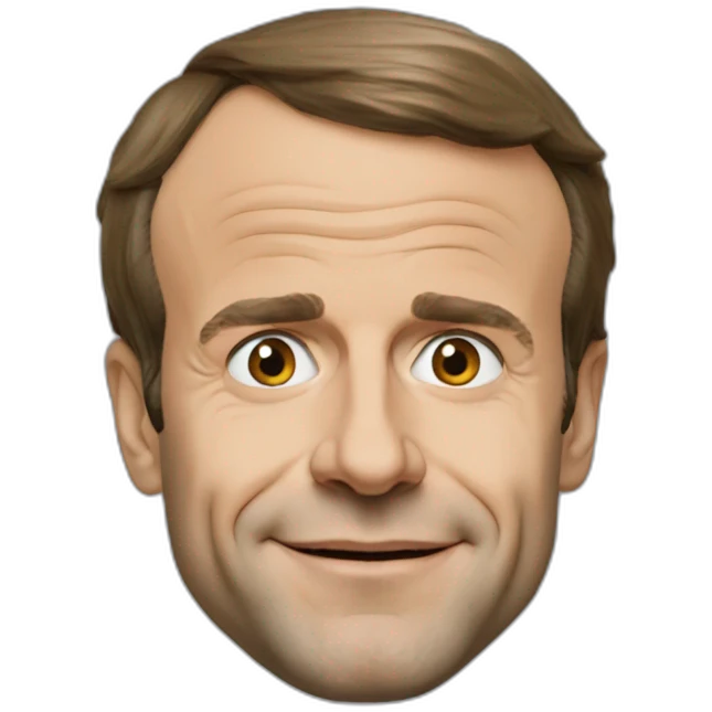 Emmanuel Macron débile emoji