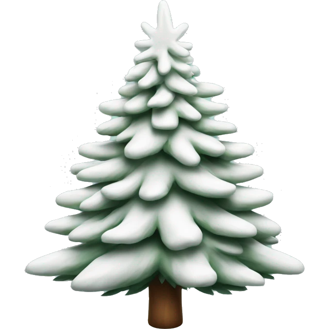  actual white fir christmas tree isolated.  emoji