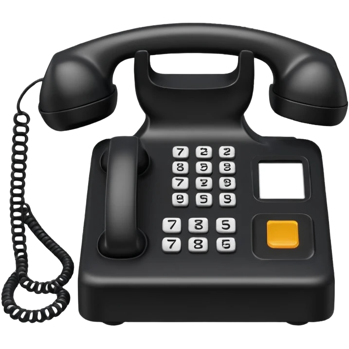 Corporate Black office phone emoji