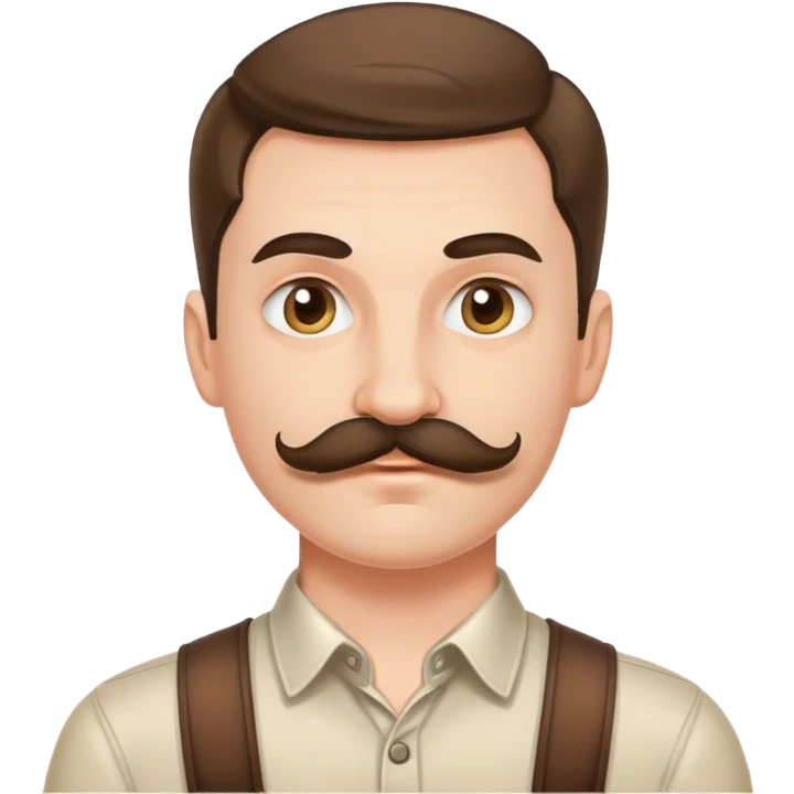 young polish man with moustache emoji