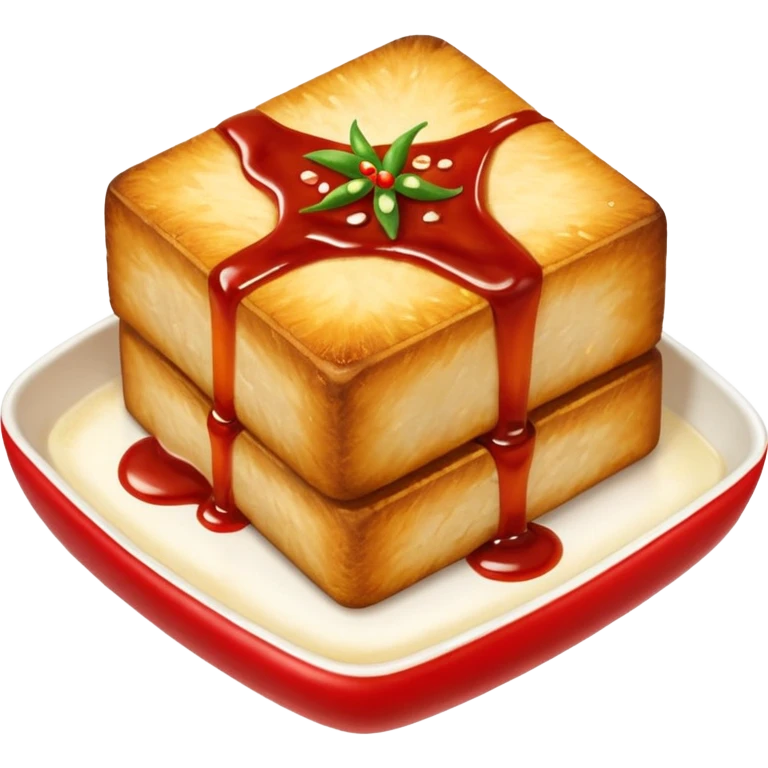 crispy fried tofu with chili emoji