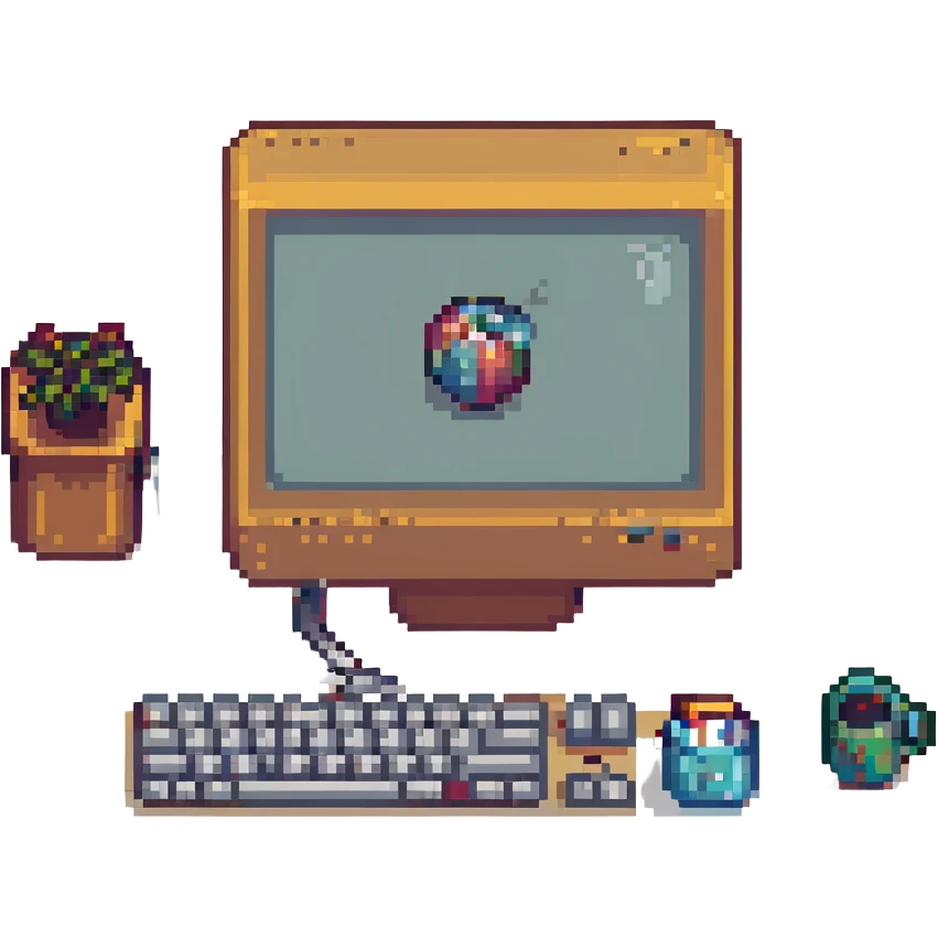Sleepy desktop with computer zzz
 emoji