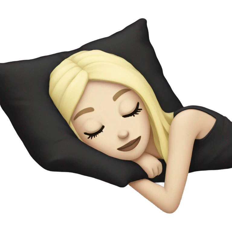 Blonde goth girl sleeping on a pillow emoji