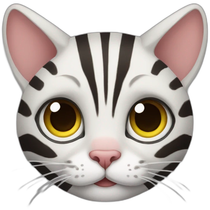 Zebra cat emoji