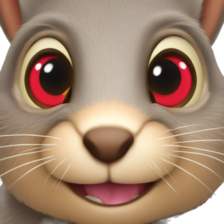 Squirrel with red eyes  emoji