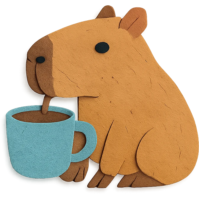 capybara drinking coffee emoji