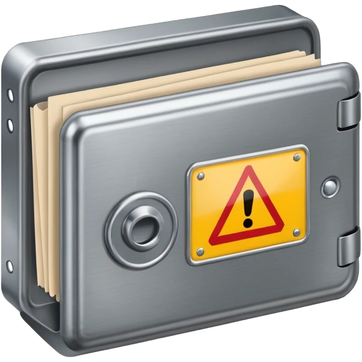 Warnschild (achtung) Mini Aktenordner und unterbezahlt  emoji