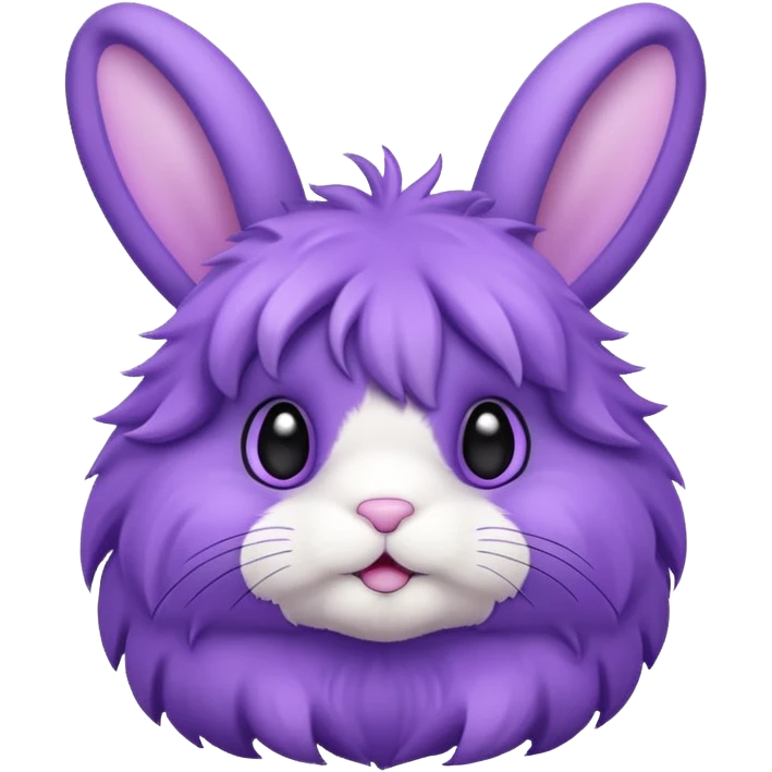Purple cute bunny emoji