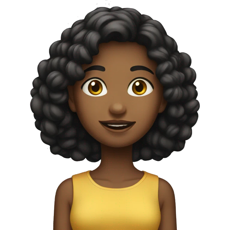 Emoji menina negra de tranças emoji