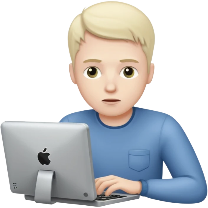 A WHITE MAN WITH A PC  emoji