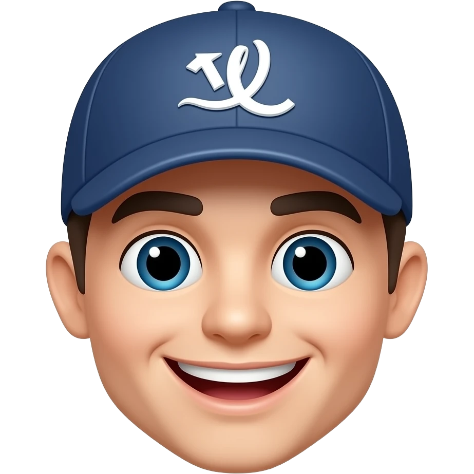 Carinha sorridente emojis.com um 🙂boné SR emoji