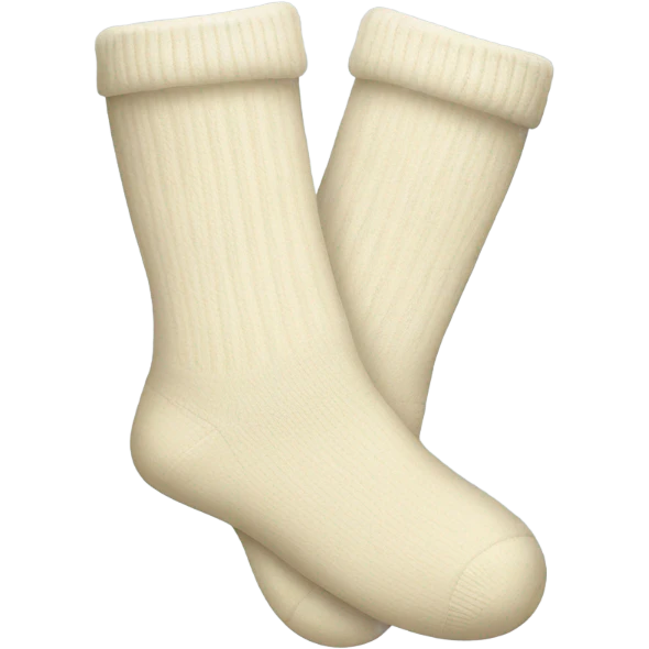 two cream socks  emoji