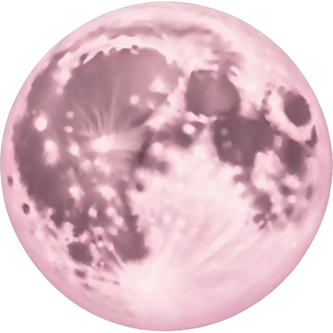 pastel pink moon emoji