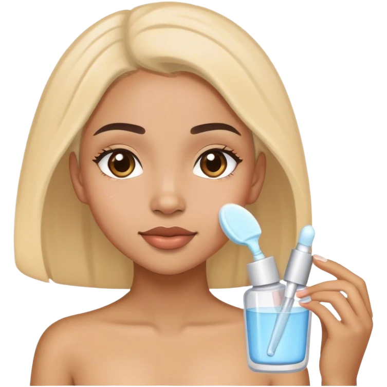 Fille métisse qui fait ça skincare emoji