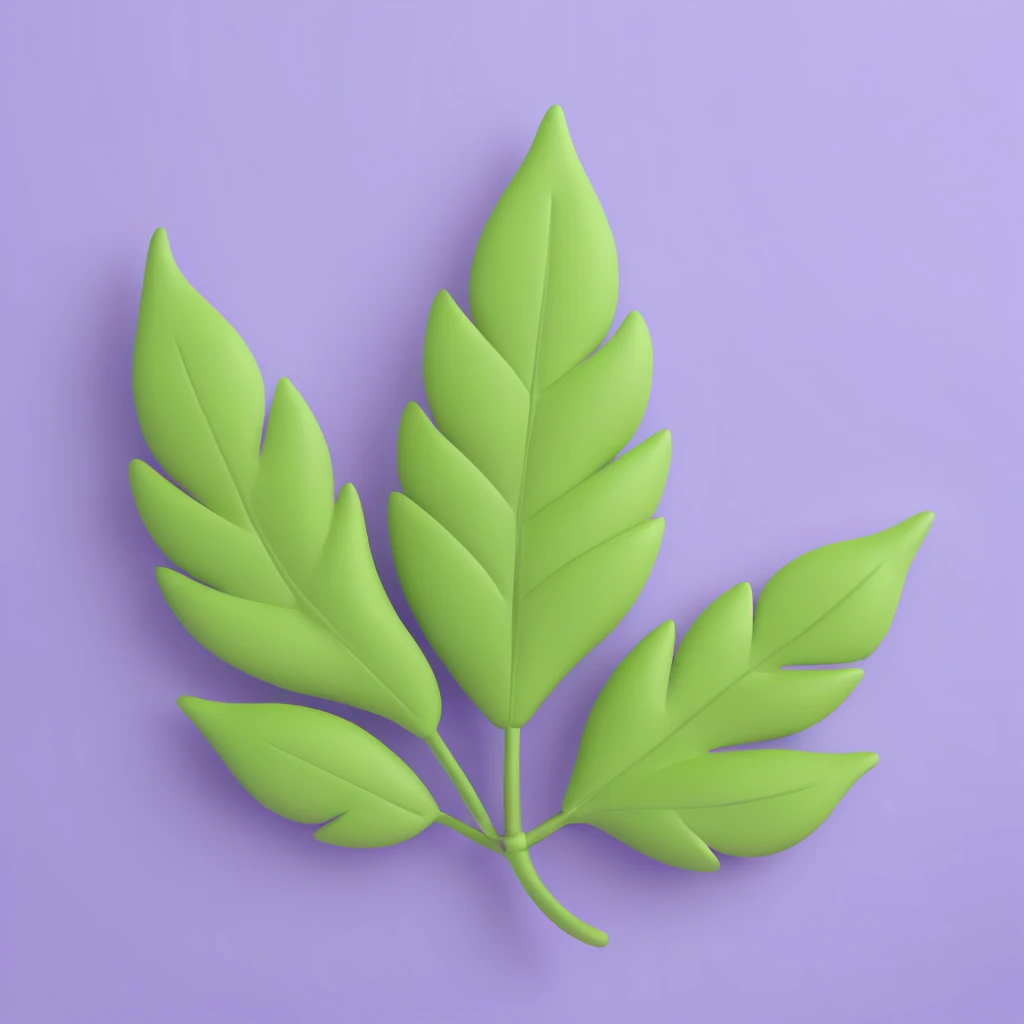 Лавровий лист green background  emoji