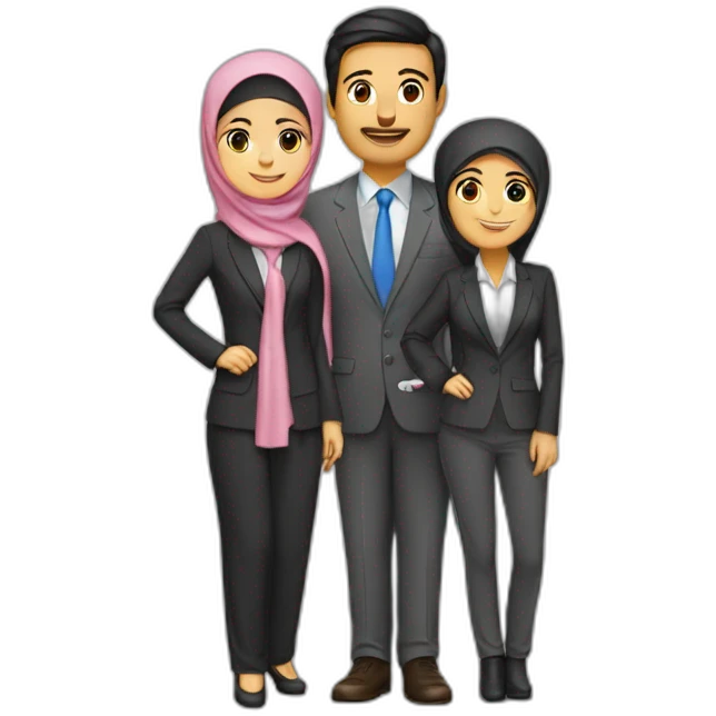 hijabi-asian-girl-lawyer-couple-guy-software-developer emoji