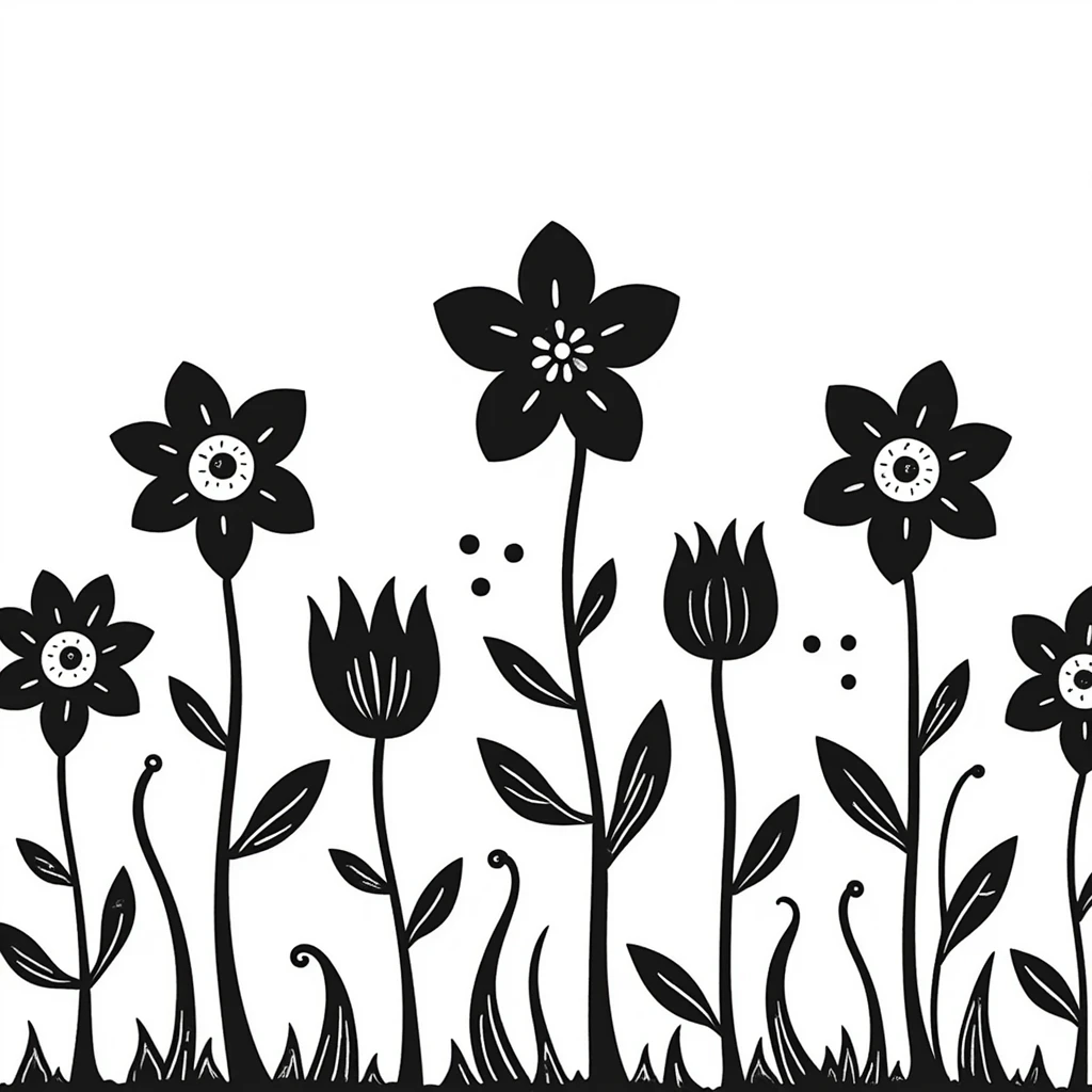 Traditional Indian border pattern with flowers emoji