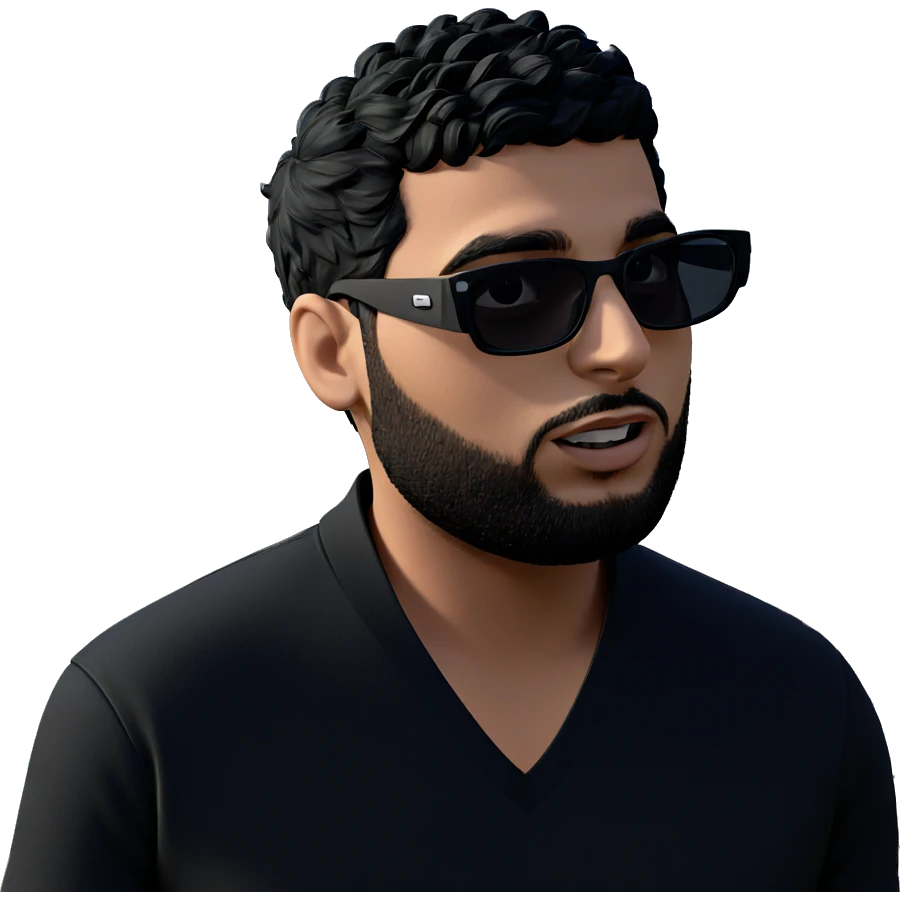 two boys outdoors in black emoji