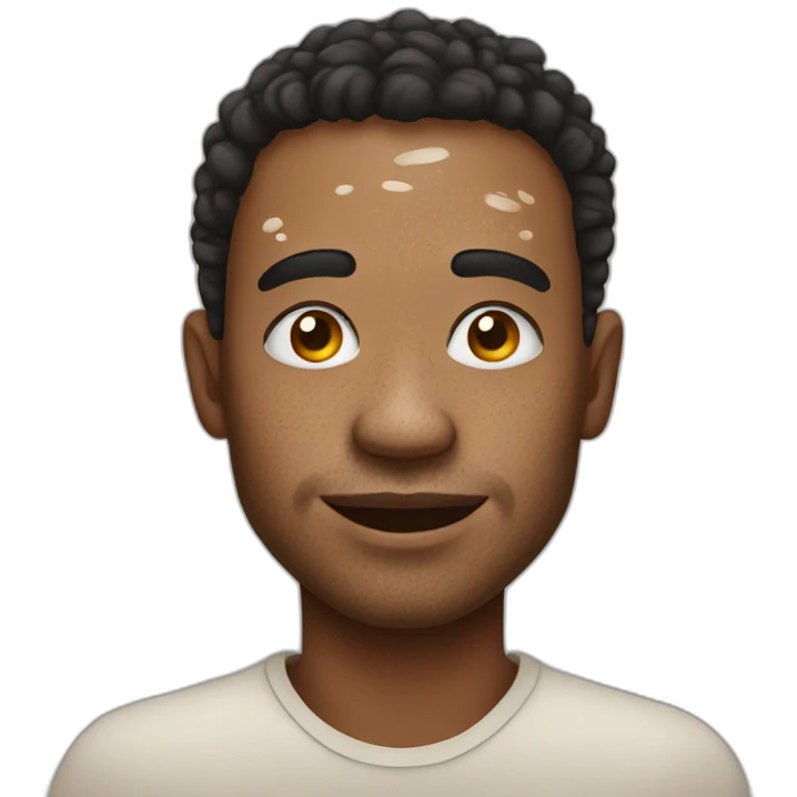 man with vitiligo emoji