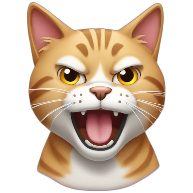 cat meowing angrily emoji