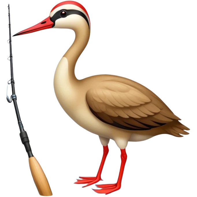 Hawaiian Nene Bird Fishing emoji