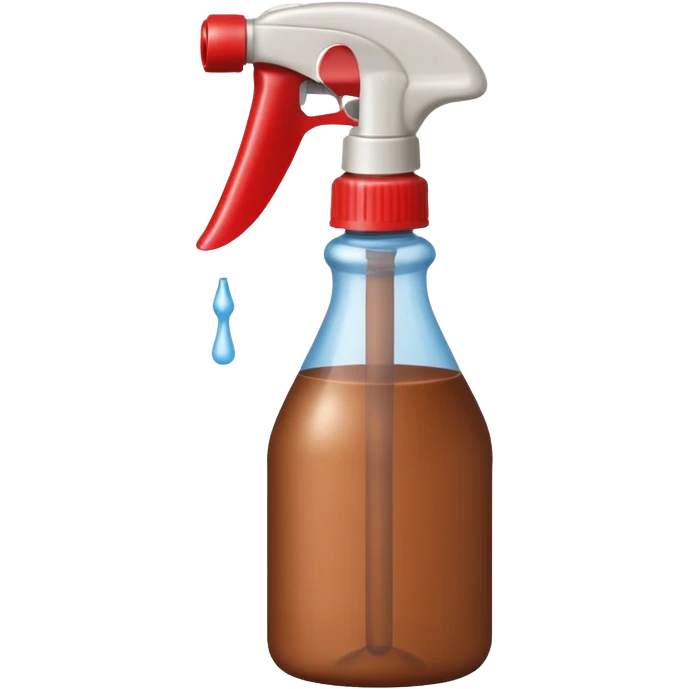 spray bottle brown colored emoji