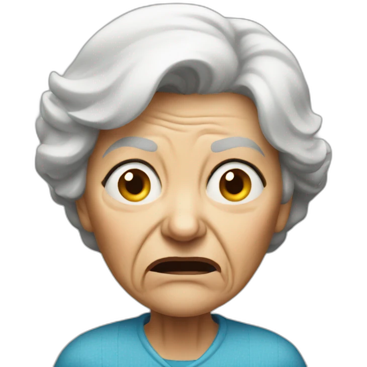 Angry old women emoji