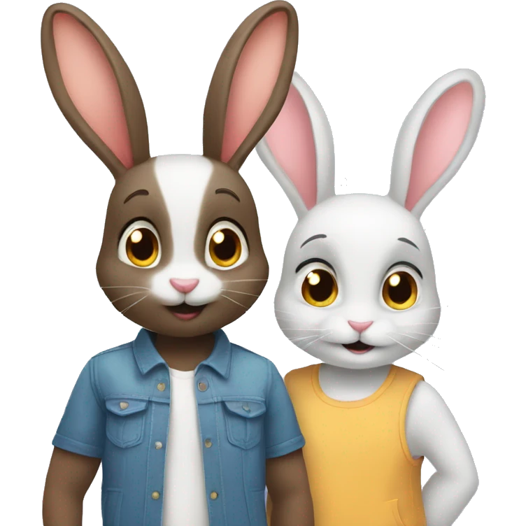 two bunnies  emoji