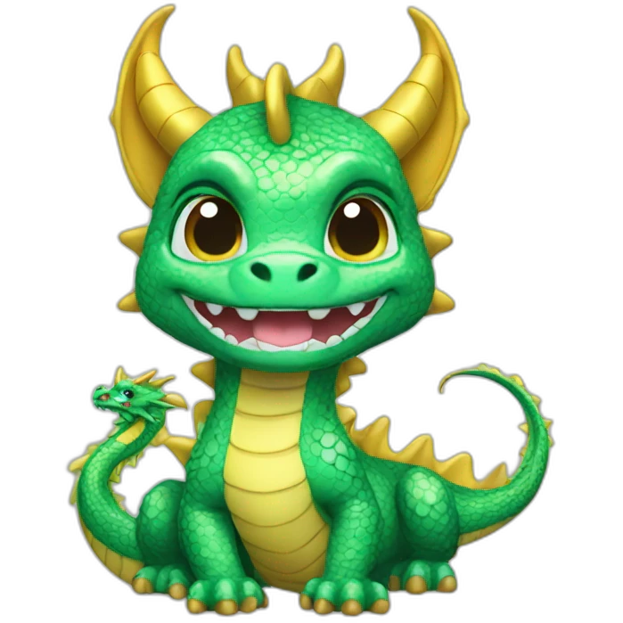 dragon cute blingbling emoji