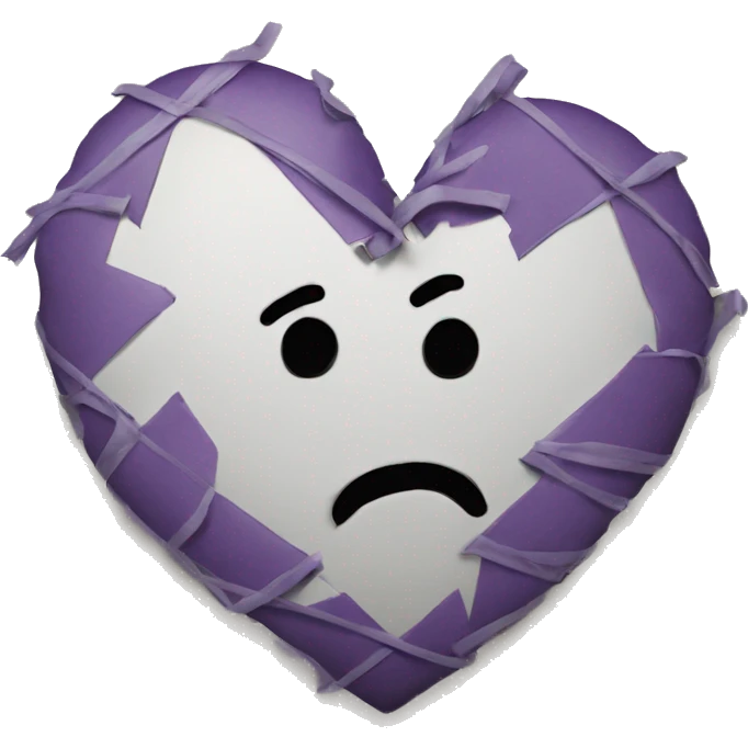 A broken heart taped up emoji