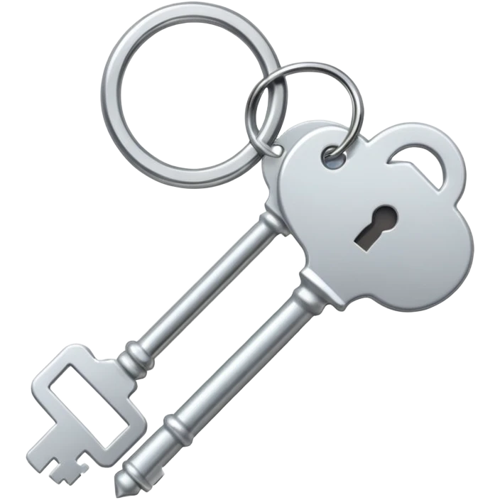 big key with home keychine emoji
