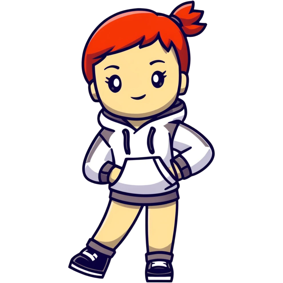 Roblox girl with fashionable outfit and attitude pose emoji