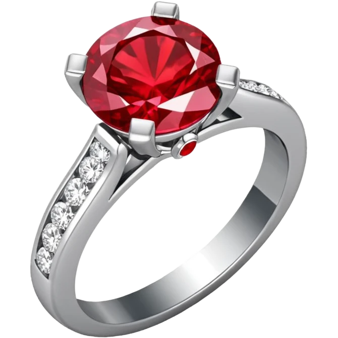 glitter rubi diamond married ring prata emoji