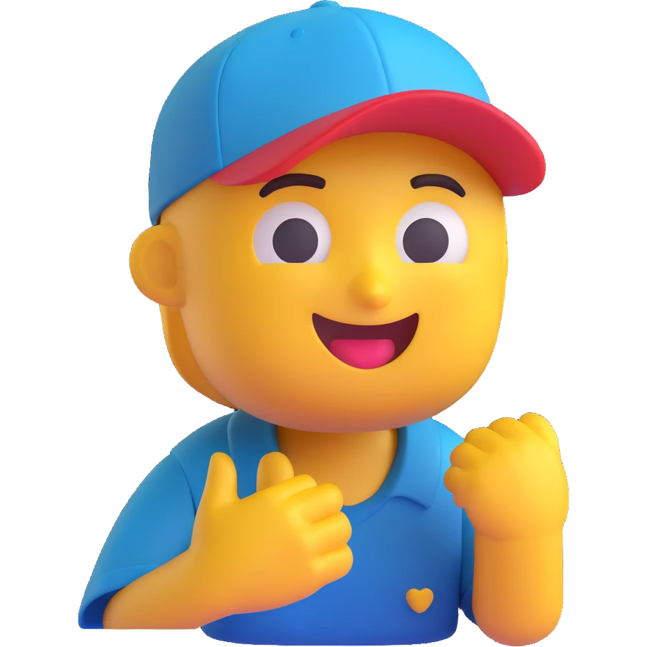 Create a hyper realistic 3D emoji portrait with the same pose and cap as the reference image, in a lifelike 3D emoji style with a transparent background. emoji