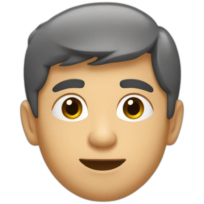 Garçon obèse avec un neau emoji
