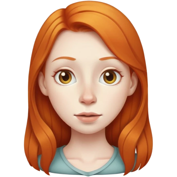 ginger girl with a big nose emoji