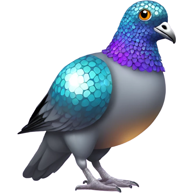 disco ball pigeon  emoji