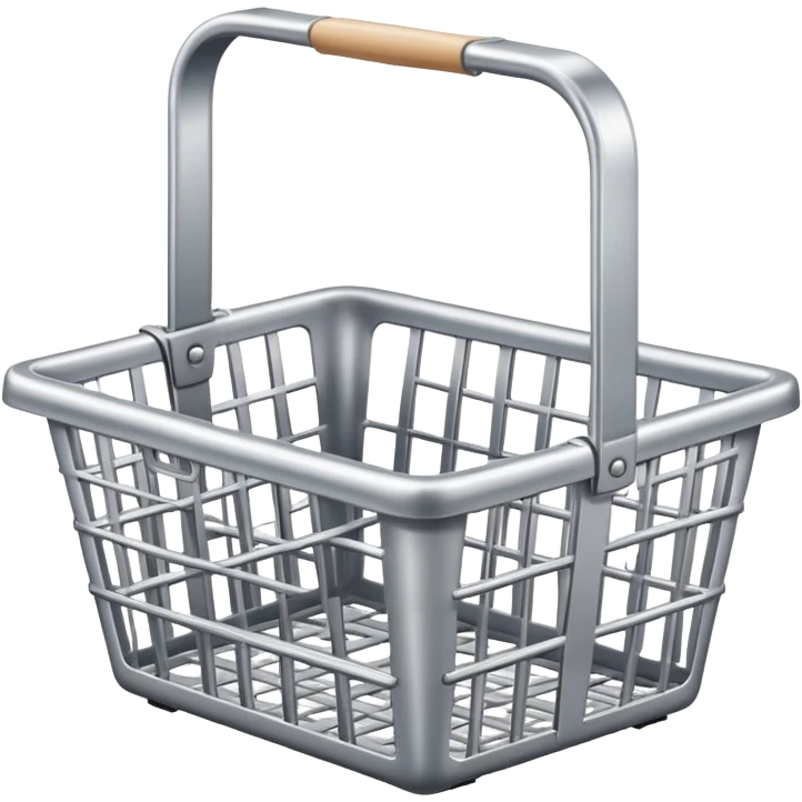 grocery basket emoji silver emoji