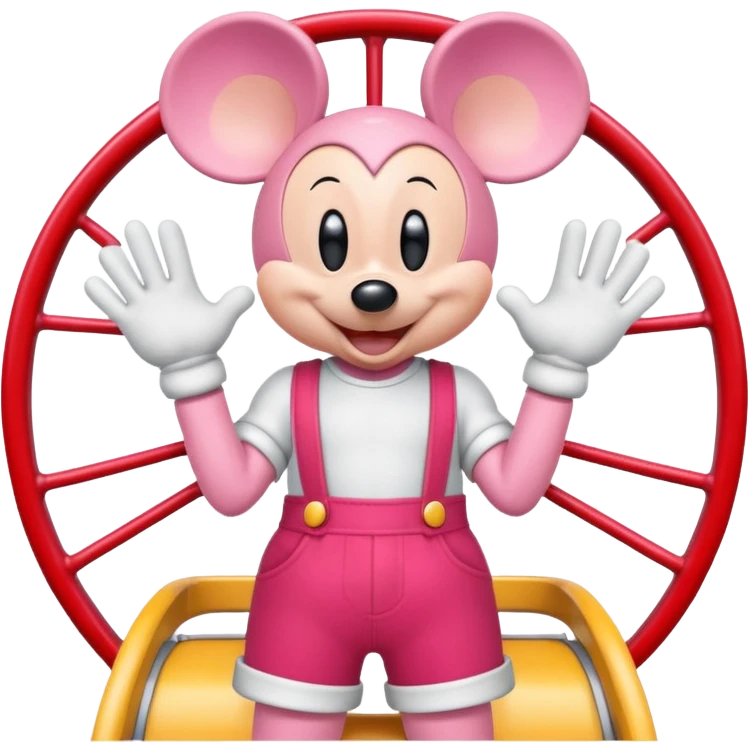 Pink Mikey mouse Disneyland Ferris wheel emoji