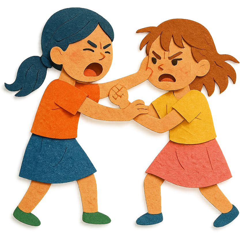 Two girls fighting emoji