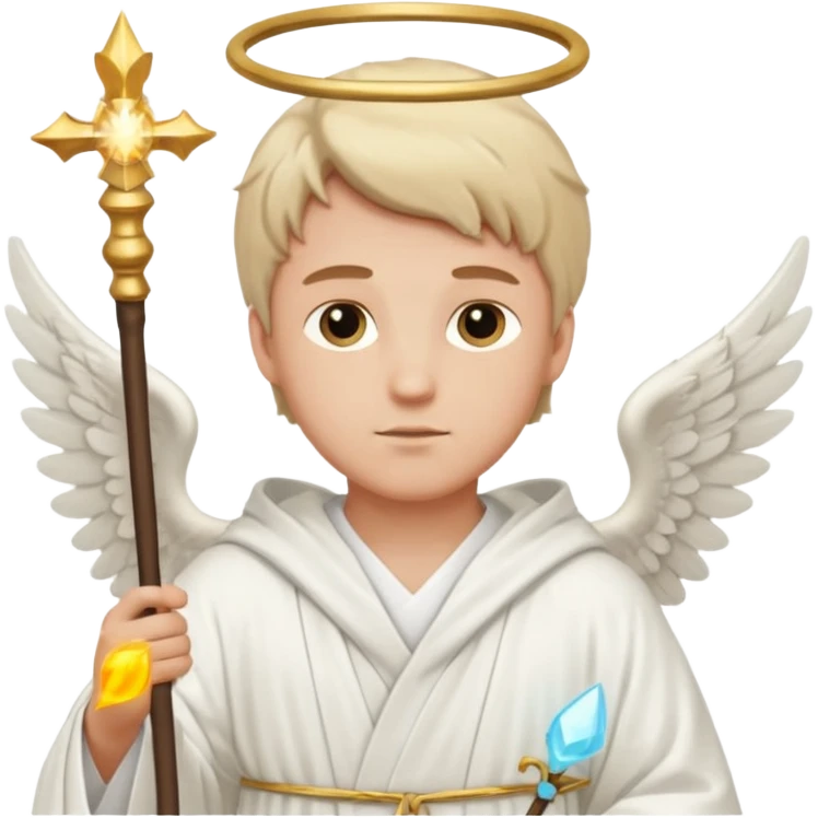 Healer male angel emoji